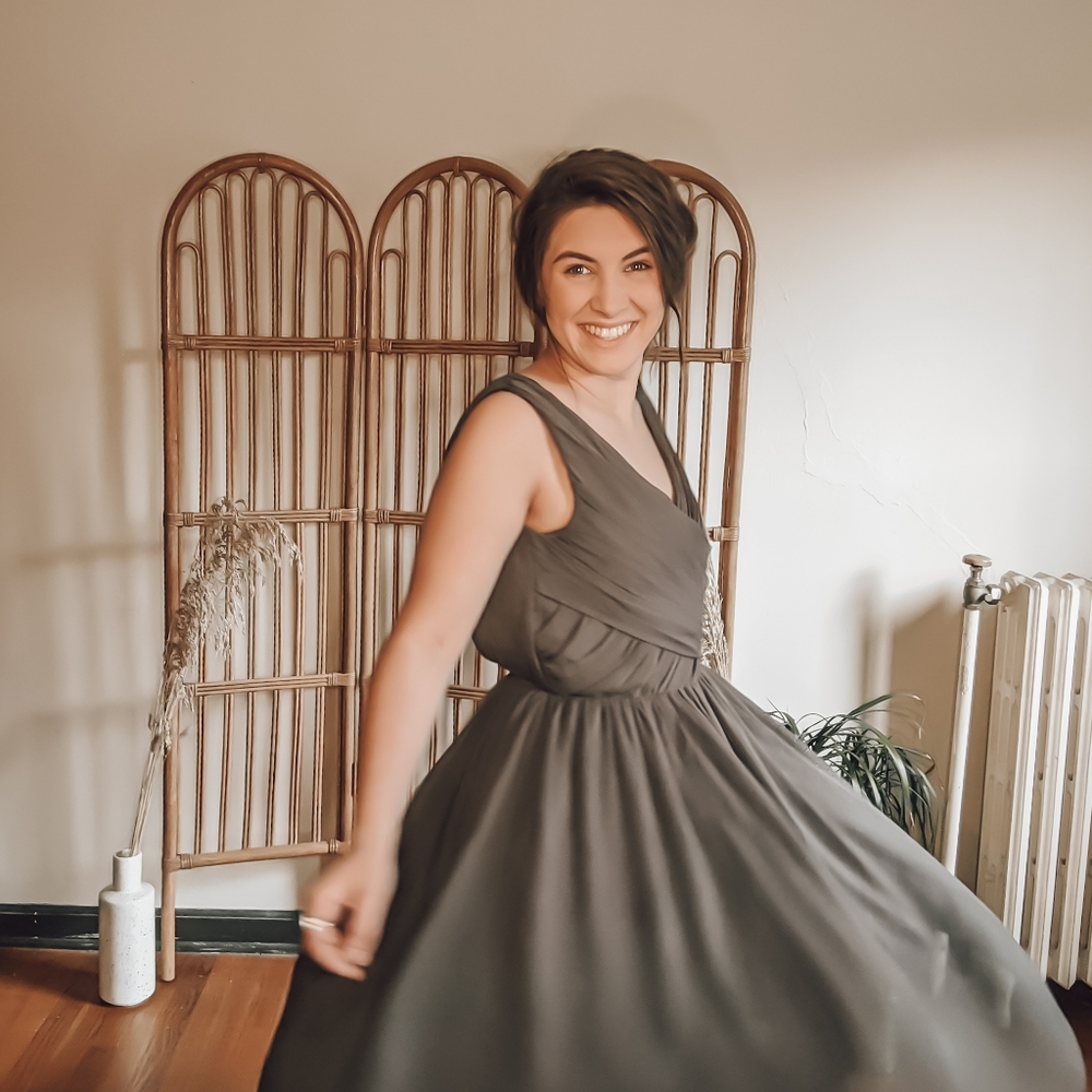 Charcoal Bridesmaid Dress Semiformal Gown H&M